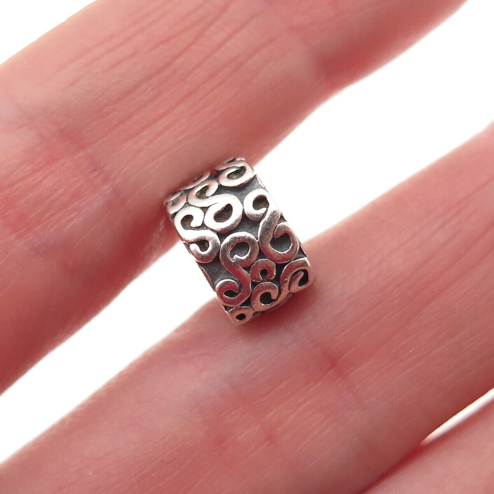 Pandora 925 Sterling Silver S Swirl Clip Charm